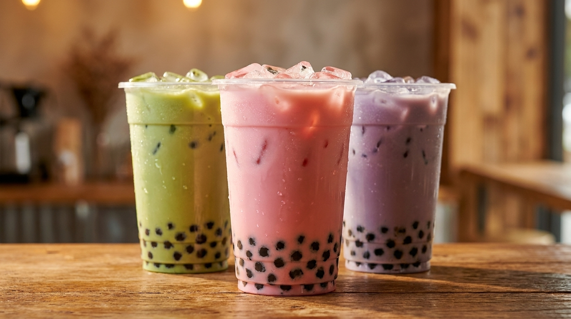 Boba teas in every color