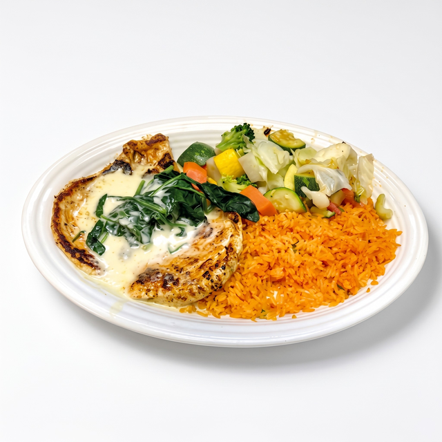 Pollo Y Espinaca.
